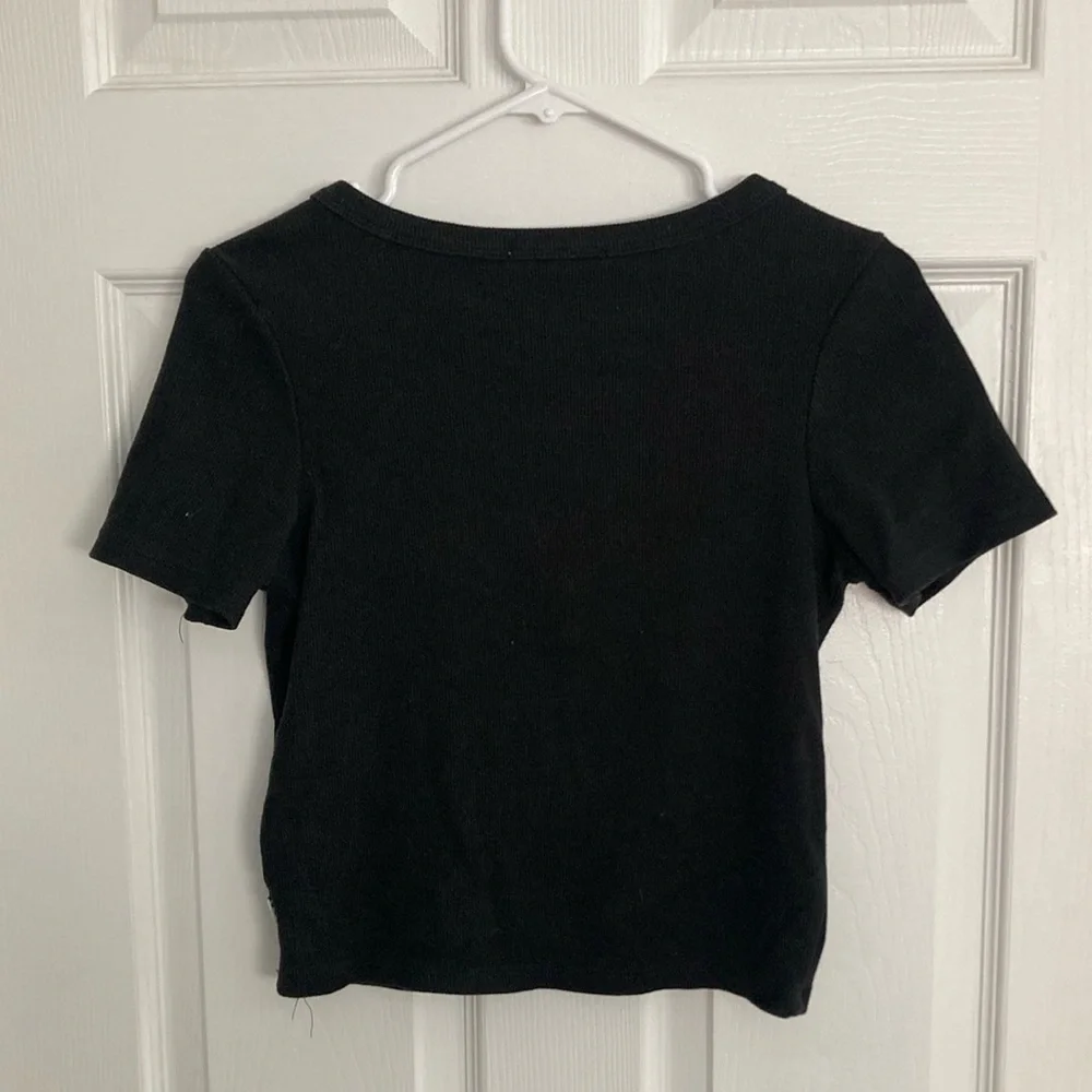 Vans Women's Black Button-Up Top - Picture 4 of 4